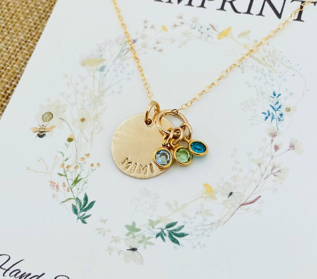 Grandma Birthstone Necklace, Mimi Birthstone Necklace, 14k Gold Filled Birthstone Necklace, Mom Birthstone Necklace MakerPlace by Michaels